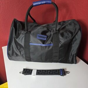 Versace Black and Blue Duffel Bag